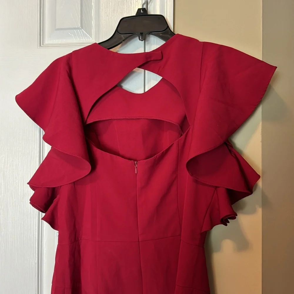 Minuet Red Ruffle Dress - Picture 3 of 5